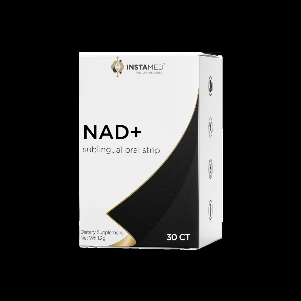 InstaMed oral dissolving strip packet render (generic, not NAD+-specific)